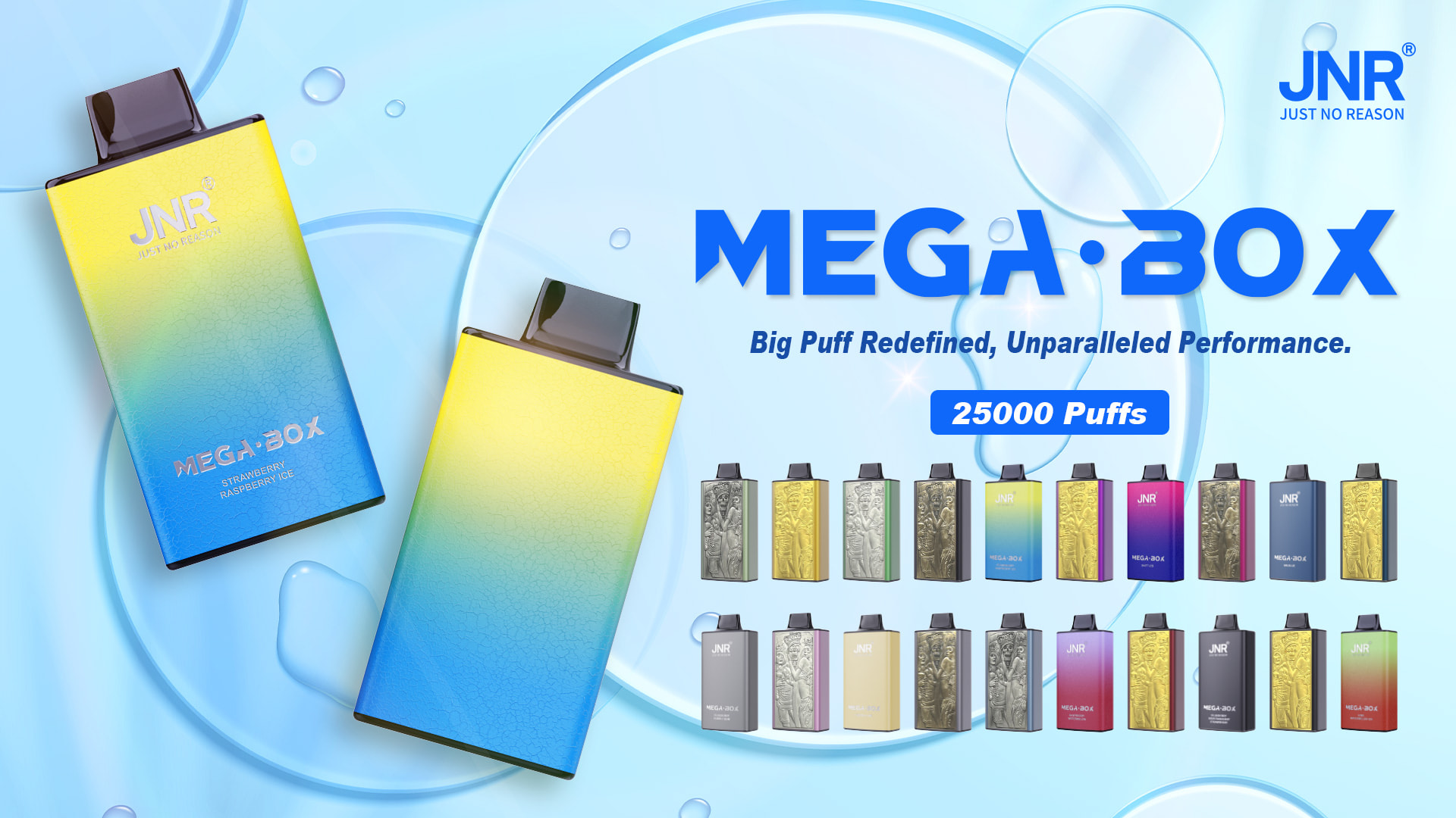 JNR Mega Box 25000 Puffs - JNR Vape Flavor list of JNR Mega Box 25000 Puffs - JNR Vape