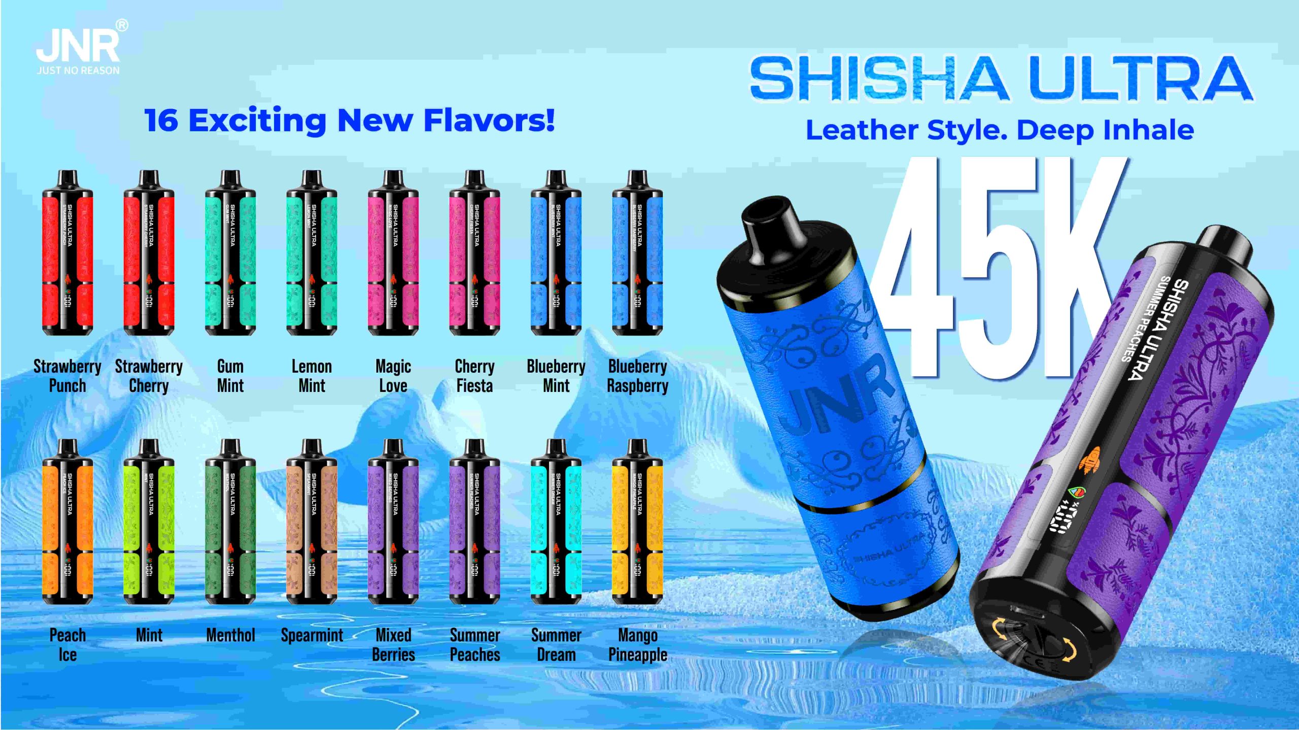 JNR ShiSha Ultra 45000 Puffs - JNR Vape Flavor list of JNR ShiSha Ultra 45000 Puffs - JNR Vape