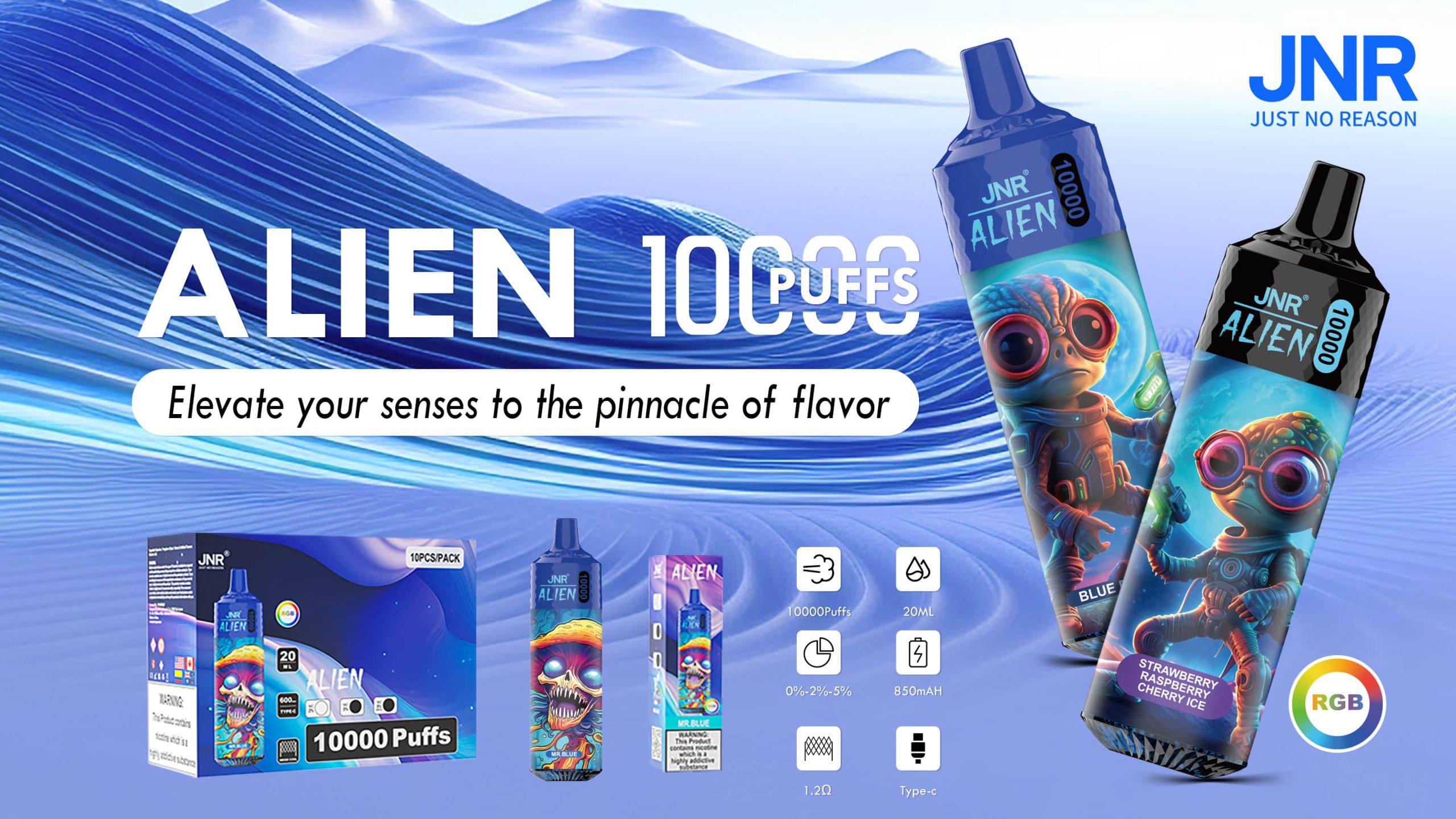 JNR Alien 10000 Puffs - JNR Vape specifications of JNR Alien 10000 Puffs - JNR Vape