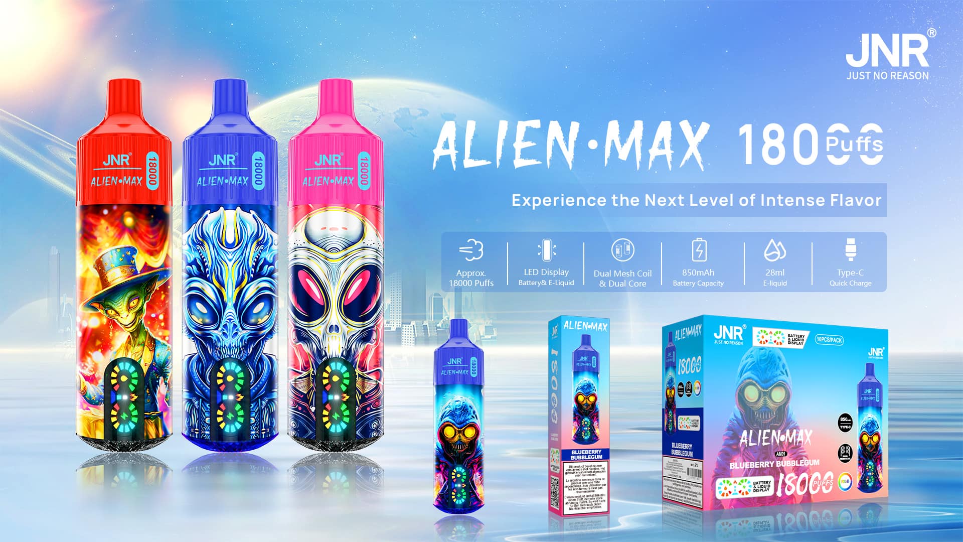 JNR Alien Max 18000 Puffs - JNR Vape JNR Alien Max 18000 Puffs - JNR Vape