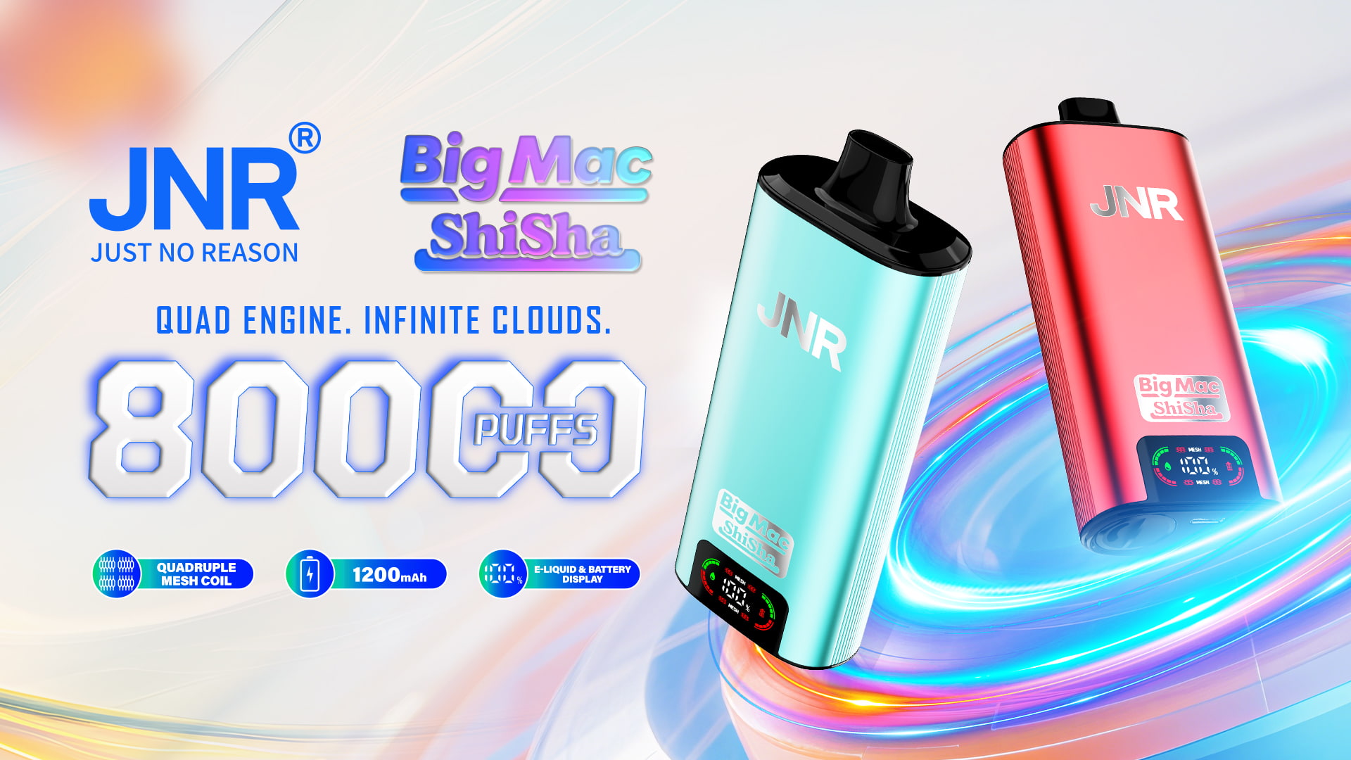 JNR Big Mac Shisha 80000 Puffs - JNR Vape specifications of JNR Big Mac Shisha 80000 Puffs - JNR Vape