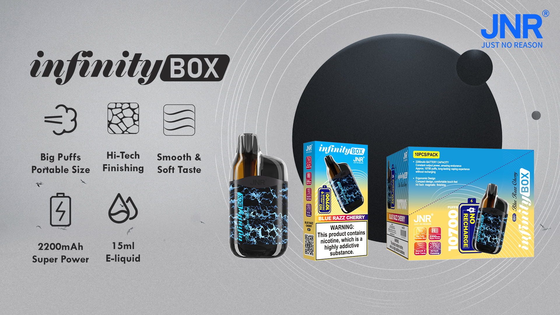 JNR Infinity Box 10700 Puffs - JNR Vape specifications of JNR Infinity Box 10700 Puffs - JNR Vape