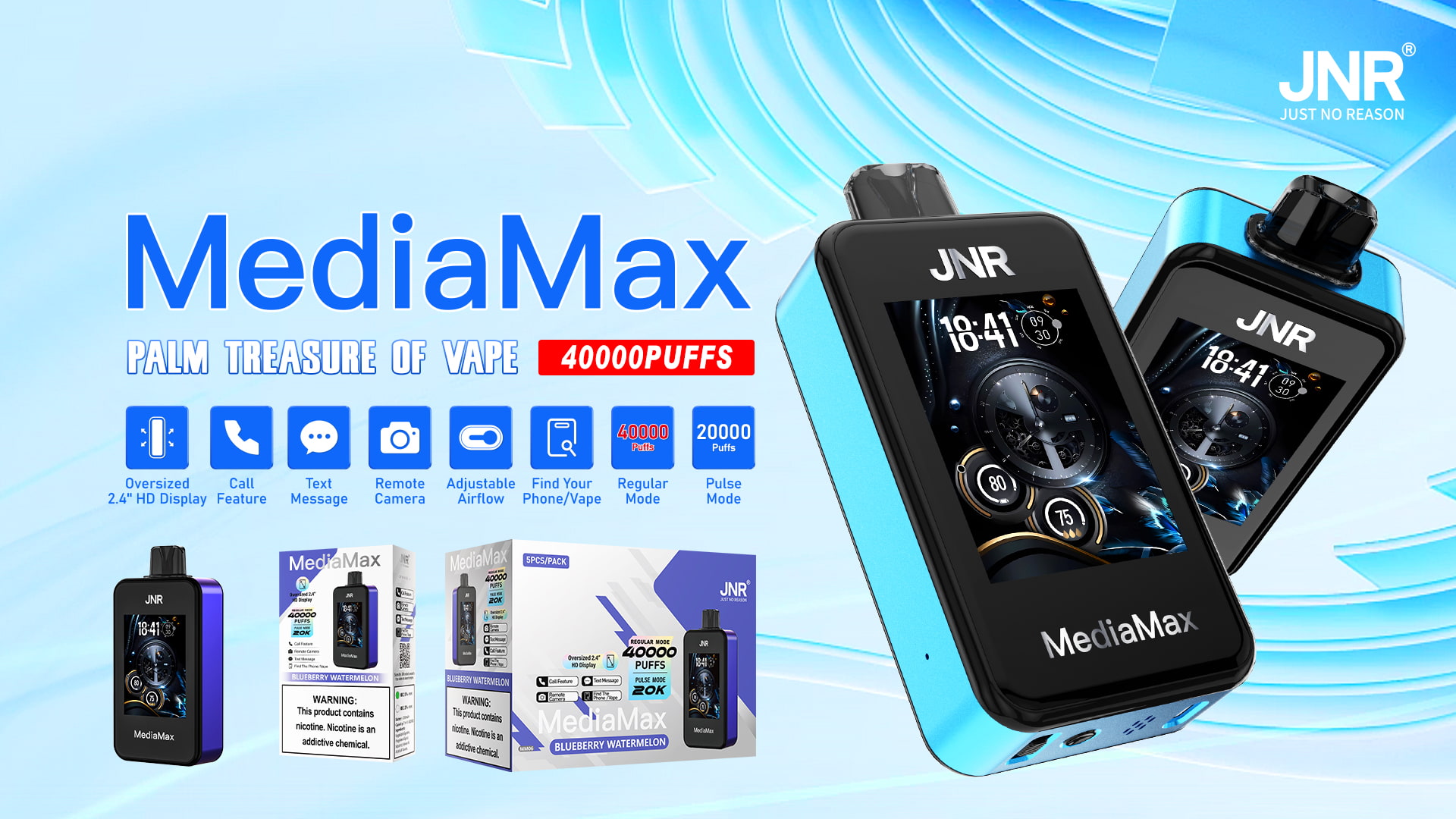 JNR Mediamax 40000 Puffs - JNR Vape specifications of JNR Mediamax 40000 Puffs - JNR Vape