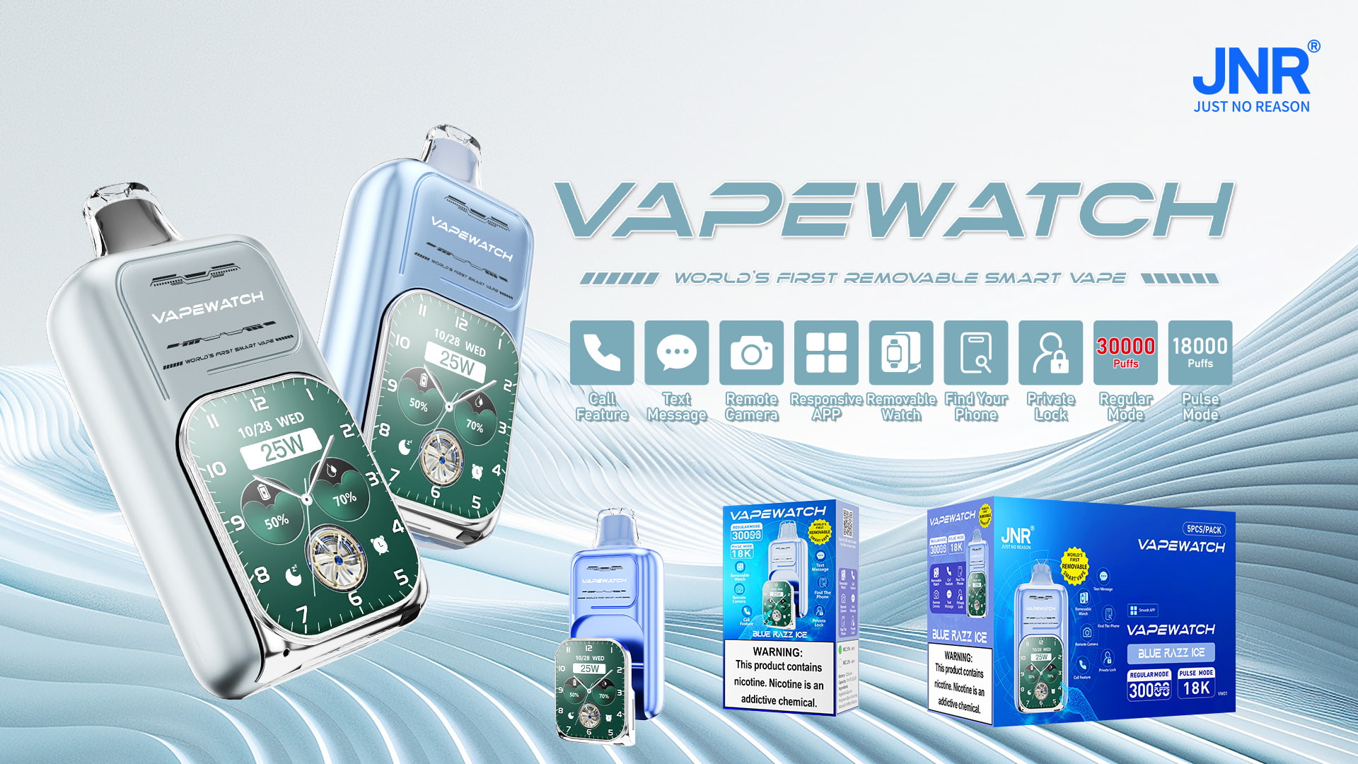 JNR Vape Watch 30000 Puffs - JNR Vape specifications of JNR Vape Watch 30000 Puffs - JNR Vape